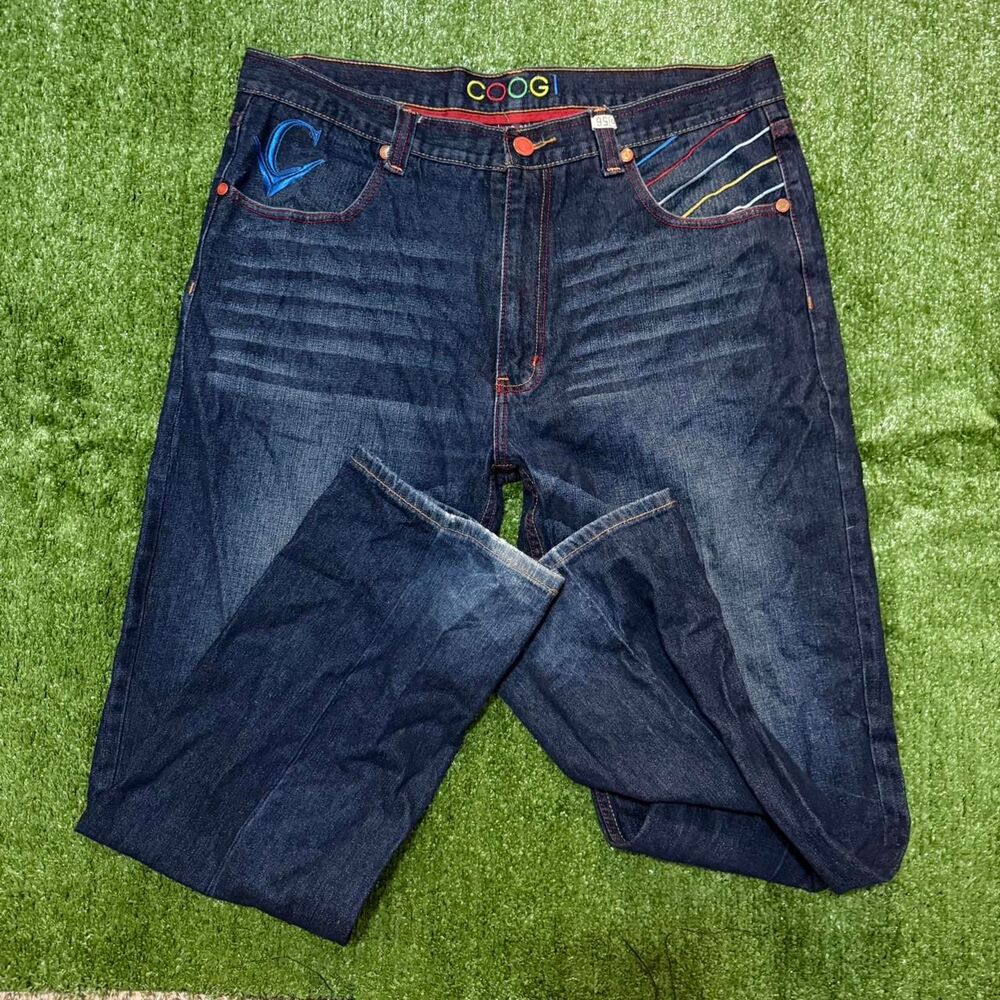 Coogi Men's Navy and Blue Jeans